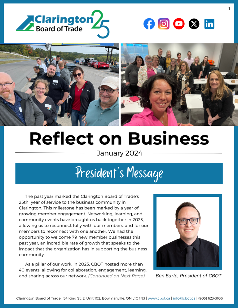 Read more about the article CBOT ‘Reflect on Business’ Newsletter